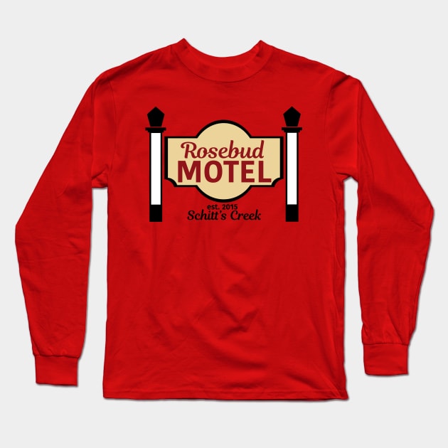 Rosebud Motel Schitts Creek Long Sleeve T-Shirt by epiclovedesigns